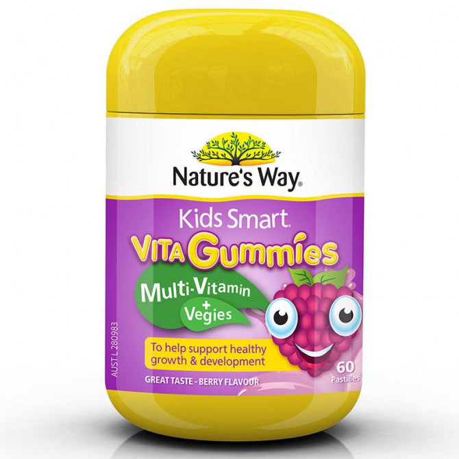 Natures Way Kids Smart Vita Gummies Multivitamin & Vegies 60 Pastilles