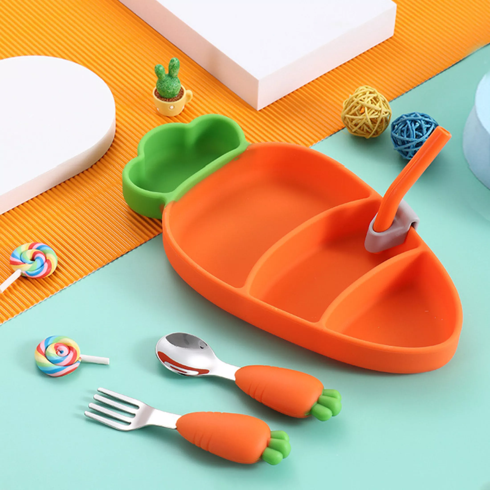 Silicone Baby Plate Set (5PCS)