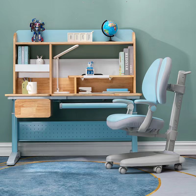 -Clearance- Height adjustable Table and chair set (oak wood)