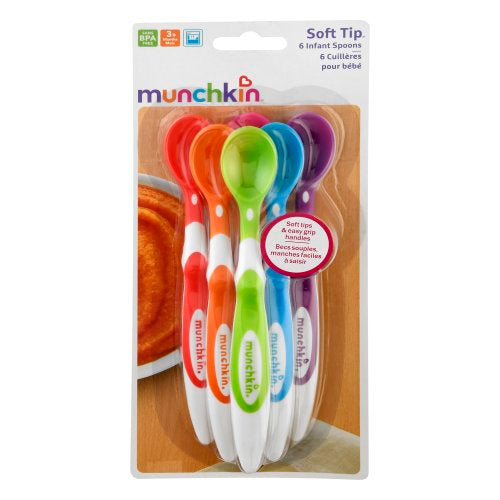 Munchkin Soft-Tip Infant Spoon, 6 Count