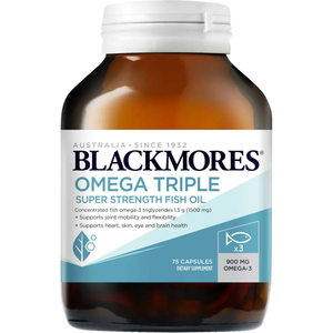 Blackmores Omega Triple Super Strength Fish Oil 75 Capsules