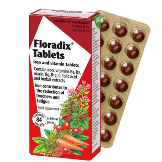Floradix Tablets Iron and Vitamin Tablets 84