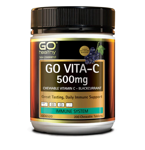 GO Healthy Go Vita-C 500mg Chewable Vitamin C - Blackcurrant
