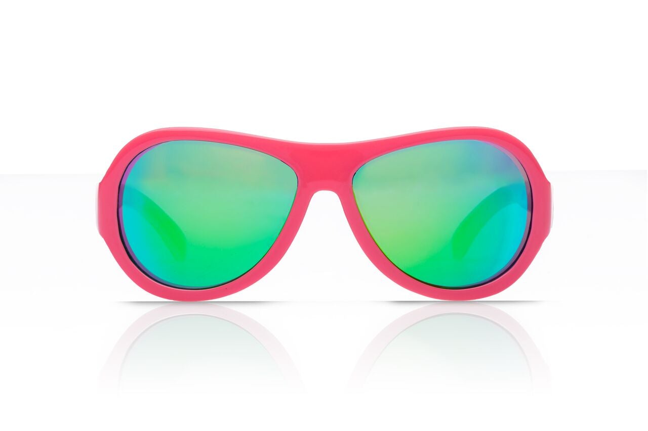 -Clearance- Shadez Designer Aviator - Leaf Print Pink (7-12 years)