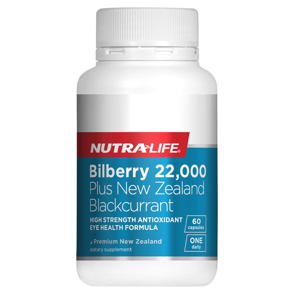 Nutra-Life Bilberry 22000 Plus NZ Blackcurrant - 60 Capsules