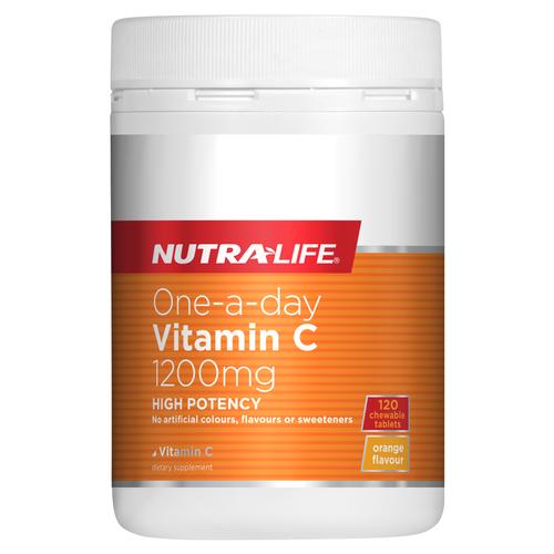 Nutralife One-a-Day Vitamin C 1200mg 120 Chewable Tablets