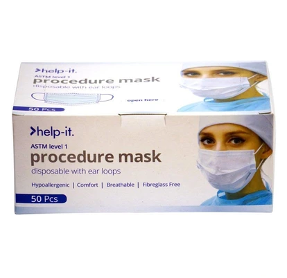 Help-it.procedure face mask disposable with ear loops ASTM level 1 50pcs
