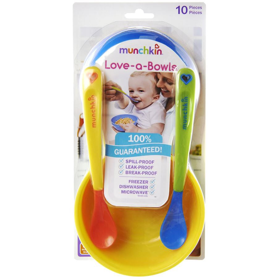Munchkin: Love a Bowls 10 Piece 4+months BPA free
