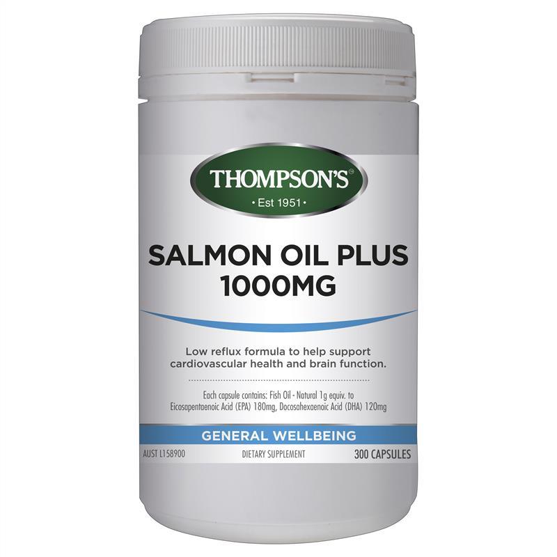 Thompson's Salmon Oil 1000mg 300 Capsules